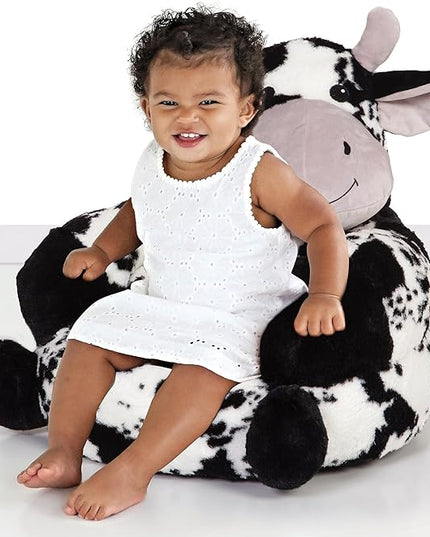 Trend Lab Cow Toddler Chair Plush Character Kids Chair Comfy Furniture Pillow Chair for Boys and Girls, 21 x 19 x 19 inches - LeafyLoom