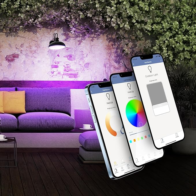 Feit Electric BR30 Smart Flood Light Bulb,2.4GHz WiFi Color Changing and Dimmable, No Hub, Works with Alexa or Google Assistant, BR30/RGBW/CA/AG, 65W, Multi-Color (RGBW), 1 Count (Pack of 1) FeitElectricCompany