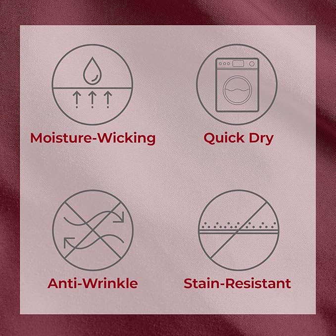 Mellanni Queen Sheets Set - 4 PC Iconic Collection Bedding Sheets & Pillowcases - Hotel Luxury, Extra Soft, Cooling Bed Sheets - Deep Pocket up to 16 inch (Queen, Burgundy) - LeafyLoom