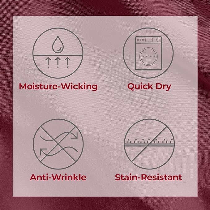 Mellanni Full Sheets Set - 4 PC Iconic Collection Bedding Sheets & Pillowcases - Hotel Luxury, Extra Soft, Cooling Bed Sheets - Deep Pocket up to 16 inch (Full, Burgundy) - LeafyLoom