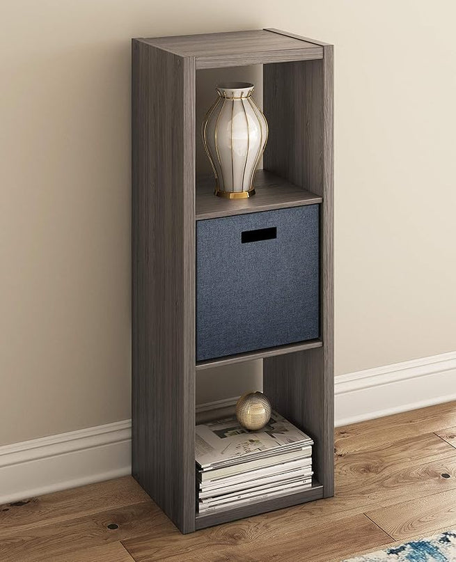 ClosetMaid 4546 Decorative Open Back 3-Cube Storage Organizer, Graphite Gray - LeafyLoom