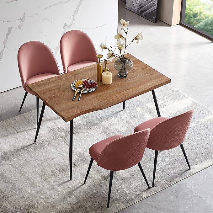 NicBex Haerin-SD-00330-LWJ Dining Chairs, 21.3"x20.5"x33.1", Pink - LeafyLoom