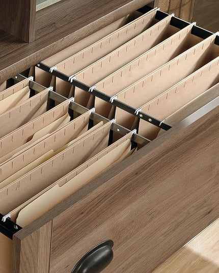 Sauder Harbor View Lateral File, Salt Oak finish - LeafyLoom