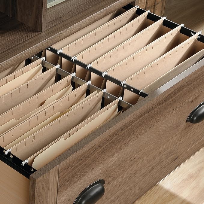 Sauder Harbor View Lateral File, Salt Oak finish - LeafyLoom