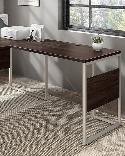 Bush Business Furniture Hybrid Desk Return/Bridge, 42W x 24D, Black Walnut - LeafyLoom