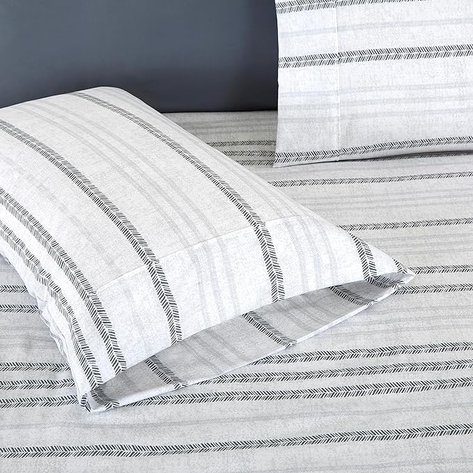 Elegant Comfort Softest and Coziest 6-Piece Sheet Set - 1500 Premium Hotel Quality Microfiber - Deep Pocket, Wrinkle Resistant 6-Piece Floral Bed Sheet Set, Full, Traci Gray - LeafyLoom