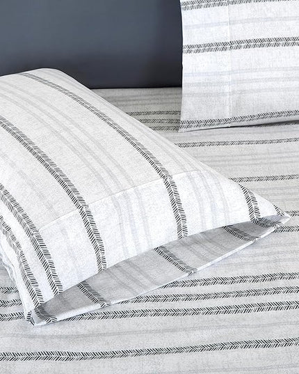 Elegant Comfort Softest and Coziest 6-Piece Sheet Set - 1500 Premium Hotel Quality Microfiber - Deep Pocket, Wrinkle Resistant 6-Piece Floral Bed Sheet Set, Queen, Traci Gray - LeafyLoom