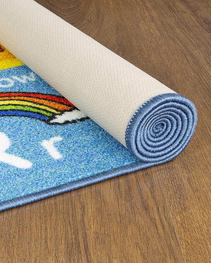 KC Cubs Classroom Rug, Kids Rug and Baby Play Mat ABC Alphabet with Old MacDonald Animals Educational Learning Non Slip Baby Girl & Boy Carpet Children Bedroom Toddler Playroom Floor Mat Nursery Rug - LeafyLoom