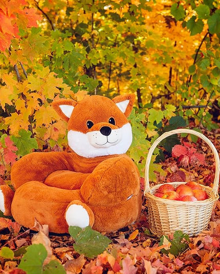 Trend Lab Fox Toddler Chair Plush Character Kids Chair Comfy Furniture Pillow Chair for Boys and Girls, 21 x 19 x 19 inches - LeafyLoom