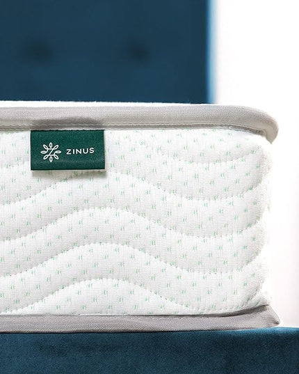 ZINUS 6 Inch Foam and Spring RV Mattress, Short Queen Size for RVs, Campers & Trailers, Mattress in A Box, White - LeafyLoom