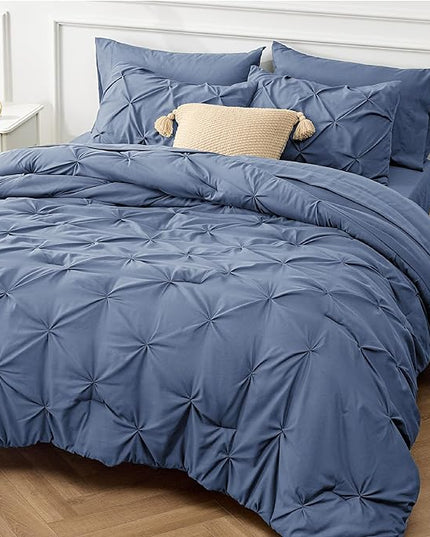 Bedsure Twin XL Comforter Set - Extra Long 5 Pieces Dorm Bedding Sets, Twin XL Bed in a Bag with Comforter, Sheets, Pillowcase & Sham - LeafyLoom