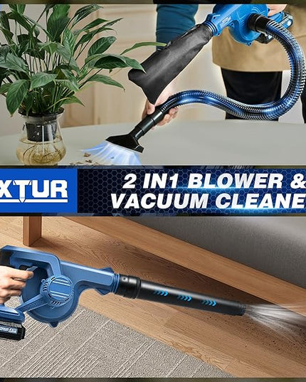 Cordless Leaf Blower with Battery and Charger,22V Lightweight and Efficient Battery Powered Blower,150CFM Portable and Compact Yard Blower,Rechargeable Motor Versatile Electric Blower - LeafyLoom