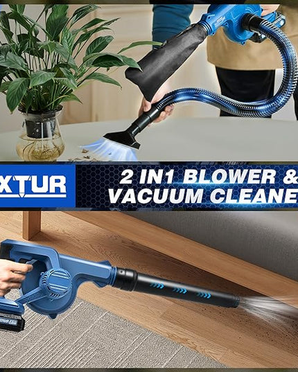Cordless Leaf Blower with Battery and Charger,22V Lightweight and Efficient Battery Powered Blower,150CFM Portable and Compact Yard Blower,Rechargeable Motor Versatile Electric Blower - LeafyLoom