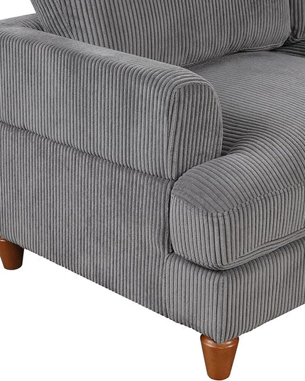 Free Combination Oversized Modular Sectional Sofa with Movable Ottomans, L/U Shaped Reversible Corner Couch,6 Seater Corduroy Upholstered Sofa&Couch Convertible Sleeper Sofabed for Living Room - LeafyLoom