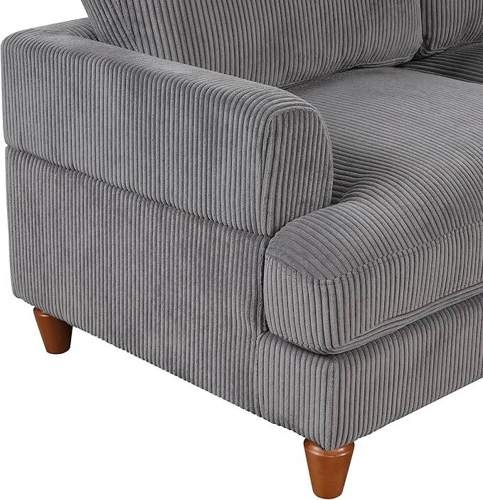 Free Combination Oversized Modular Sectional Sofa with Movable Ottomans, L/U Shaped Reversible Corner Couch,6 Seater Corduroy Upholstered Sofa&Couch Convertible Sleeper Sofabed for Living Room - LeafyLoom