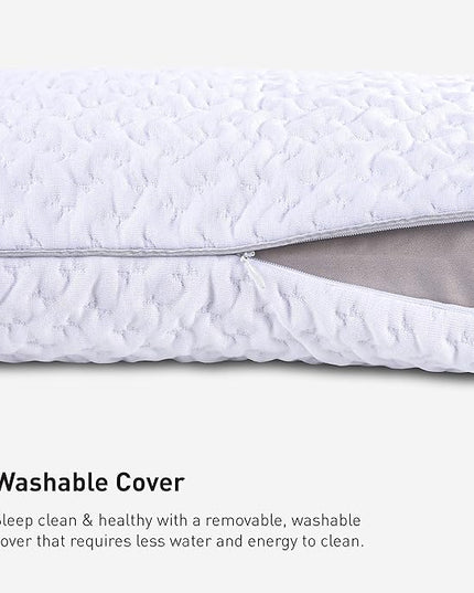Bedgear Balance Cuddle Curve Performance Pillow - Size 0.0 - Moisture-Wicking Pillow for Side Sleepers - Medium Firmness Bed Pillow- Hypoallergenic, Washable Removable Cover - 20" W x 26" L x 4.75" H - LeafyLoom