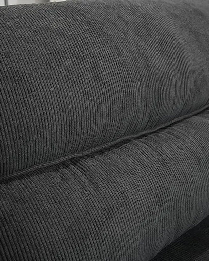 Corduroy Upholstered Convertible Futon Loveseat Sofa Bed, 3 Seater Multi-Functional Reclining Couch Pull Out Sofabed Sofá Cama Para Sala w/Adjustable Backrest, Furniture for Living Room Office - LeafyLoom