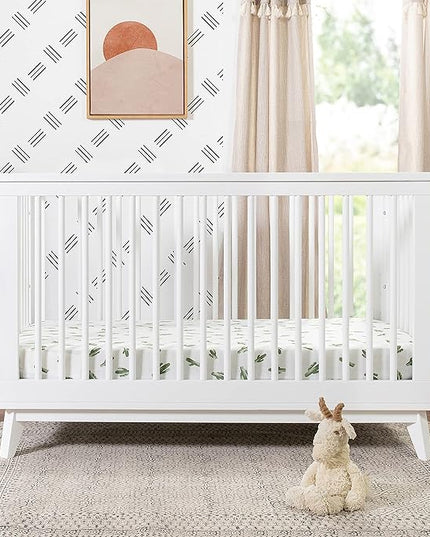 Babyletto Scoot 3-in-1 Convertible Crib with Toddler Bed Conversion Kit in White, Greenguard Gold Certified - LeafyLoom