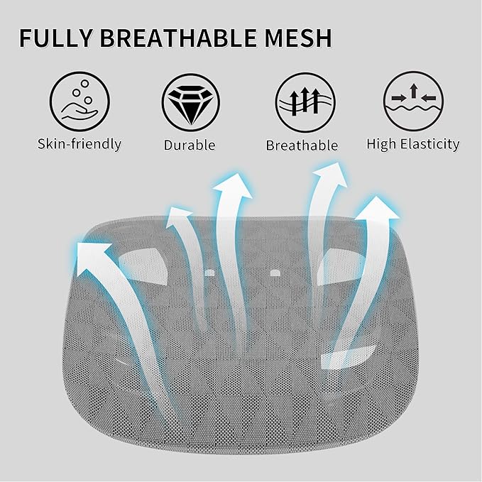 Ergonomic Office Chair with 3D Armrest, Big and Tall Computer Desk Chair with Adjustable Headrest, Seat Depth, Lumbar Support, Home Office Gaming Chair Light Grey - LeafyLoom