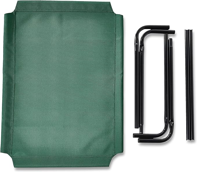 Amazon Basics Cooling Elevated Pet Dog Bed, Medium (43 x 26 x 7.5 Inches), Green AmazonBasics