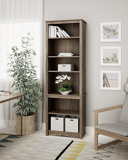 Prepac Prepac Home Office Tall 6-Shelf Bookcase - LeafyLoom