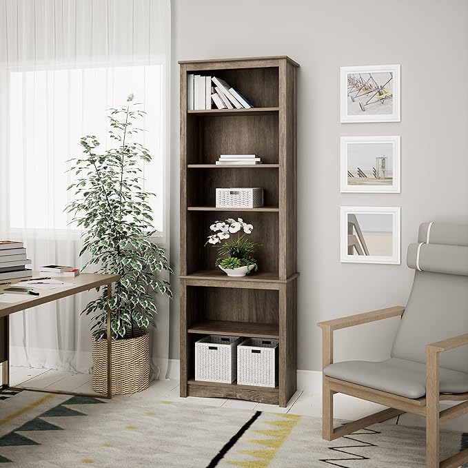 Prepac Prepac Home Office Tall 6-Shelf Bookcase - LeafyLoom