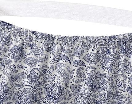 Elegant Comfort Softest and Coziest 4-Piece Sheet Set - 1500 Premium Hotel Quality Microfiber - Deep Pocket, Wrinkle Resistant 4-Piece Paisley Pattern Bed Sheet Set, Twin, Paisley Navy - LeafyLoom