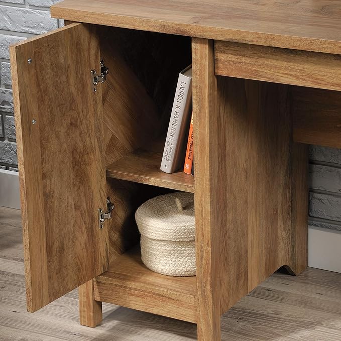 Sauder Cannery Bridge Computer Desk, Sindoori Mango finish - LeafyLoom