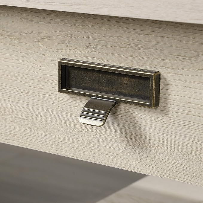 Sauder Trestle Executive Trestle Desk, Chalked Chestnut finish - LeafyLoom