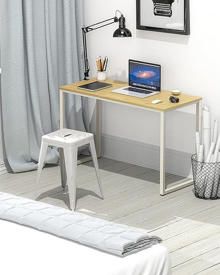 SHW Home Office 32-Inch Computer Desk, Oak - LeafyLoom