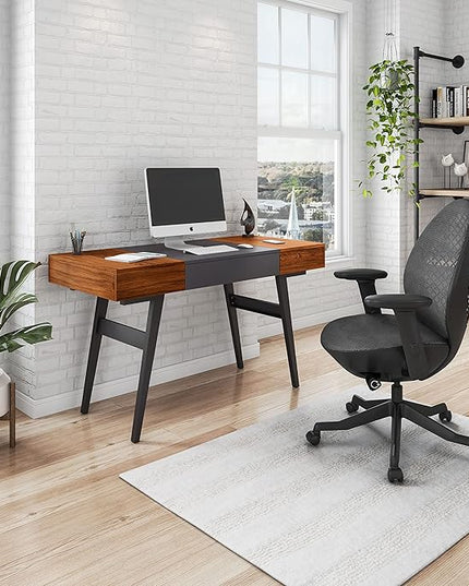 Techni Mobili Expandable Modern Storage Writing Desk, Mahogany - LeafyLoom