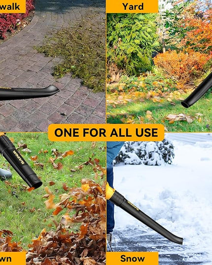 Cordless Leaf Blower for Dewalt 20V Max Battery,Handheld Electric Jobsite Air Blower,5 Variable Speed Up to 150MPH,100 CFM Powerful for Lawn Care,Snow Blow,Yard Clean(Battery Not Included) - LeafyLoom