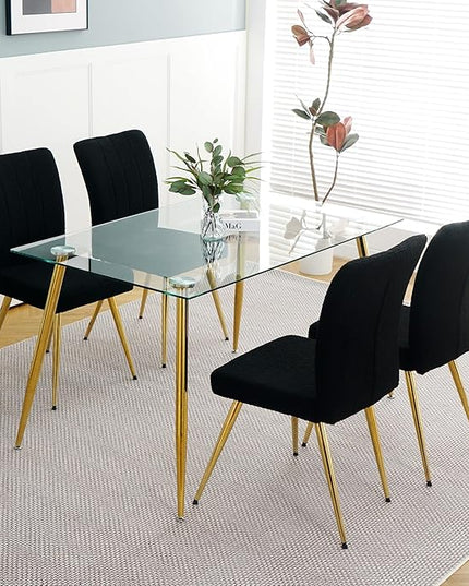 NicBex Haerin-SD-00370-LWJ Dining Chairs, 17.5"x22.8"x35.6", Black - LeafyLoom