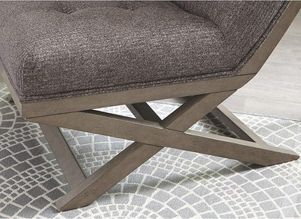 Signature Design by Ashley Sidewinder Coastal Tufted Accent Chair, Grayish Brown - LeafyLoom