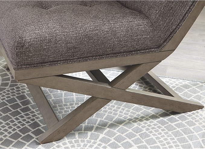 Signature Design by Ashley Sidewinder Coastal Tufted Accent Chair, Grayish Brown - LeafyLoom