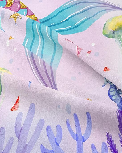 NINENINE Girls Mermaid Bedding Set,Mermaid Tail Comforter Set,Twin Size Bedding Sets for Girls,Princess Toddler Bedding Sets for Girls with 1 Comforter 1 Pillowcase… - LeafyLoom