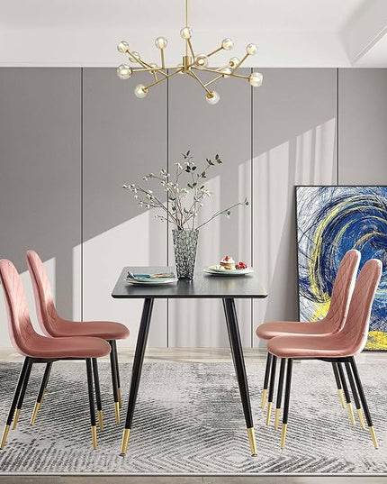 NicBex Haerin-SD-00334-LWJ Dining Chairs, 20.9"x17.5"x34.7", Pink - LeafyLoom