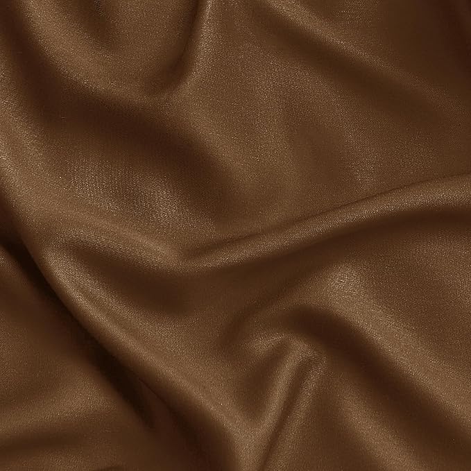 Bedsure Twin XL Sheet Set Dorm Bedding, Cooling Sheets Twin Extra Long Sheets, Rayon Derived from Bamboo, Deep Pocket Up to 16", Hotel Luxury Silky Bedding Sheets & Pillowcases, Brown - LeafyLoom