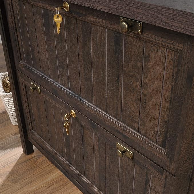 Sauder Costa Lateral File, Coffee Oak finish - LeafyLoom