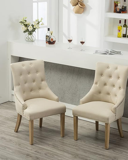 NicBex Haerin-SD-00159-LWJ Dining Chairs, 24"x22"x39", Beige - LeafyLoom