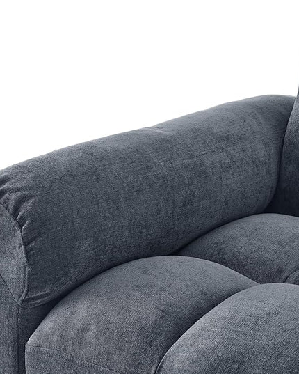 Large 2 Seater Sofa&Couch Loveseat W/Pull Out Sleeper Couch Bed and Pillows,3 in 1 Reclining Backrest Love Seat Convertible Twin XL Size Sleeper&Sofabed for Home Apartment Office Living Room - LeafyLoom