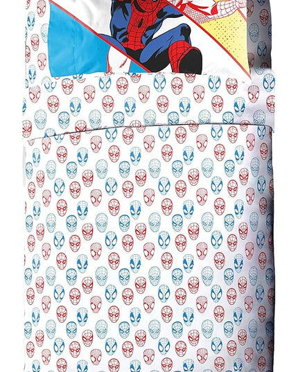 Marvel Spiderman Beyond Amazing 5 Piece Full Size Bed Set - Includes Comforter & Sheet Set Bedding - Super Soft Fade Resistant Microfiber (Official Product) - LeafyLoom