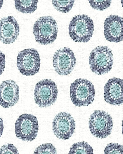 HomePop Upholstered Metal Barstool, Fabric Side Chairs for Dining Room, Kitchen and Living Room - Small Green Medallion Ikat Print - LeafyLoom