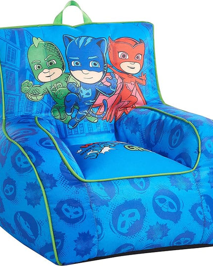 Idea Nuova PJ Mask Toddler Nylon Bean Bag Chair with Piping & Top Carry Handle, NK570401, Medium - LeafyLoom