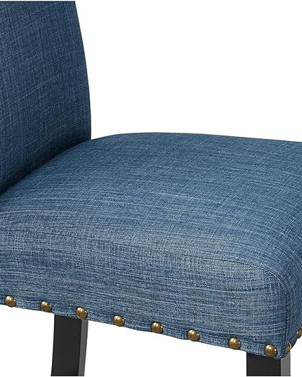 New Classic Furniture Crispin Counter Chair, Marine Blue - LeafyLoom