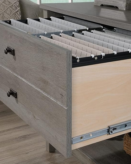 Sauder Cottage Road Lateral File, L: 32.44" x W: 21.81" x H: 29.76", Mystic Oak Finish - LeafyLoom