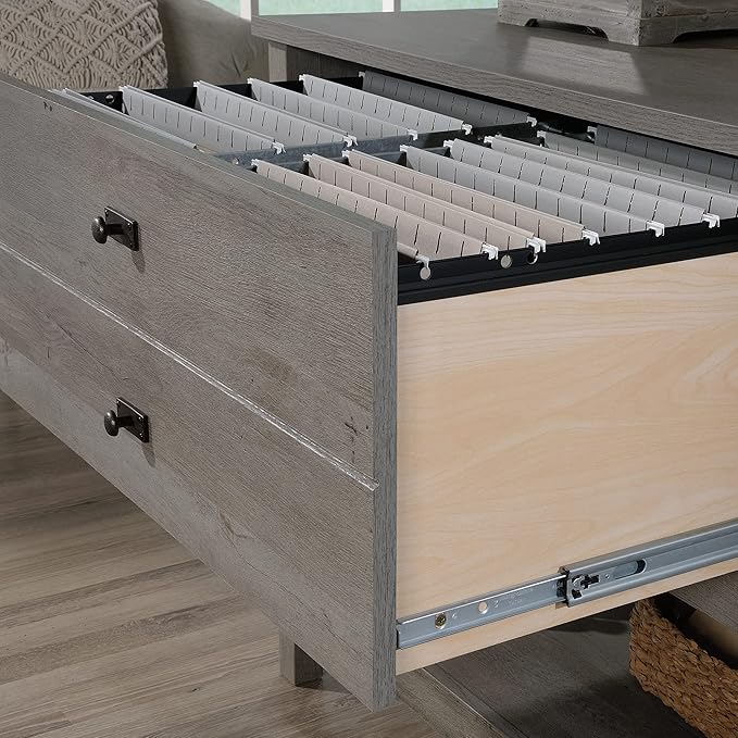 Sauder Cottage Road Lateral File, L: 32.44" x W: 21.81" x H: 29.76", Mystic Oak Finish - LeafyLoom