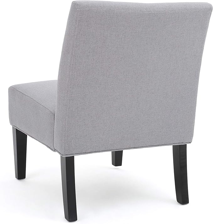 Christopher Knight Home Kassi Fabric Accent Chairs, 2-Pcs Set, Rubber, Light Grey - LeafyLoom