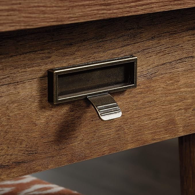 Sauder Trestle Executive Trestle Desk, Vintage Oak finish - LeafyLoom