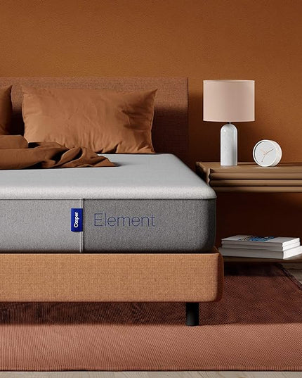 Casper Sleep Element Mattress, King, Grey & Original Pillow for Sleeping, King, White, Two Pack - LeafyLoom